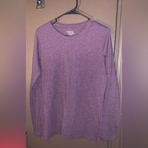 Purple Crew Neck Long Sleeve Sweatshirt